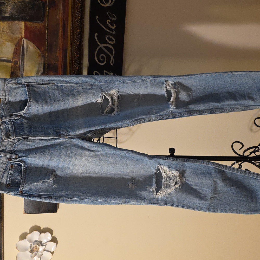 GRLFRND Light Blue Denim Jeans Womens Waist 28 Button Fly